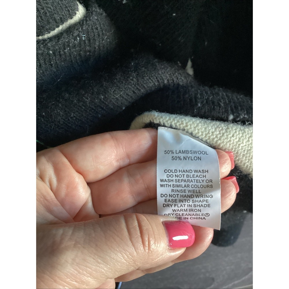 Zacket & Plover Donegal Pocket Sweater In Black With Lambswool Blend Size M - Picture 8 of 8